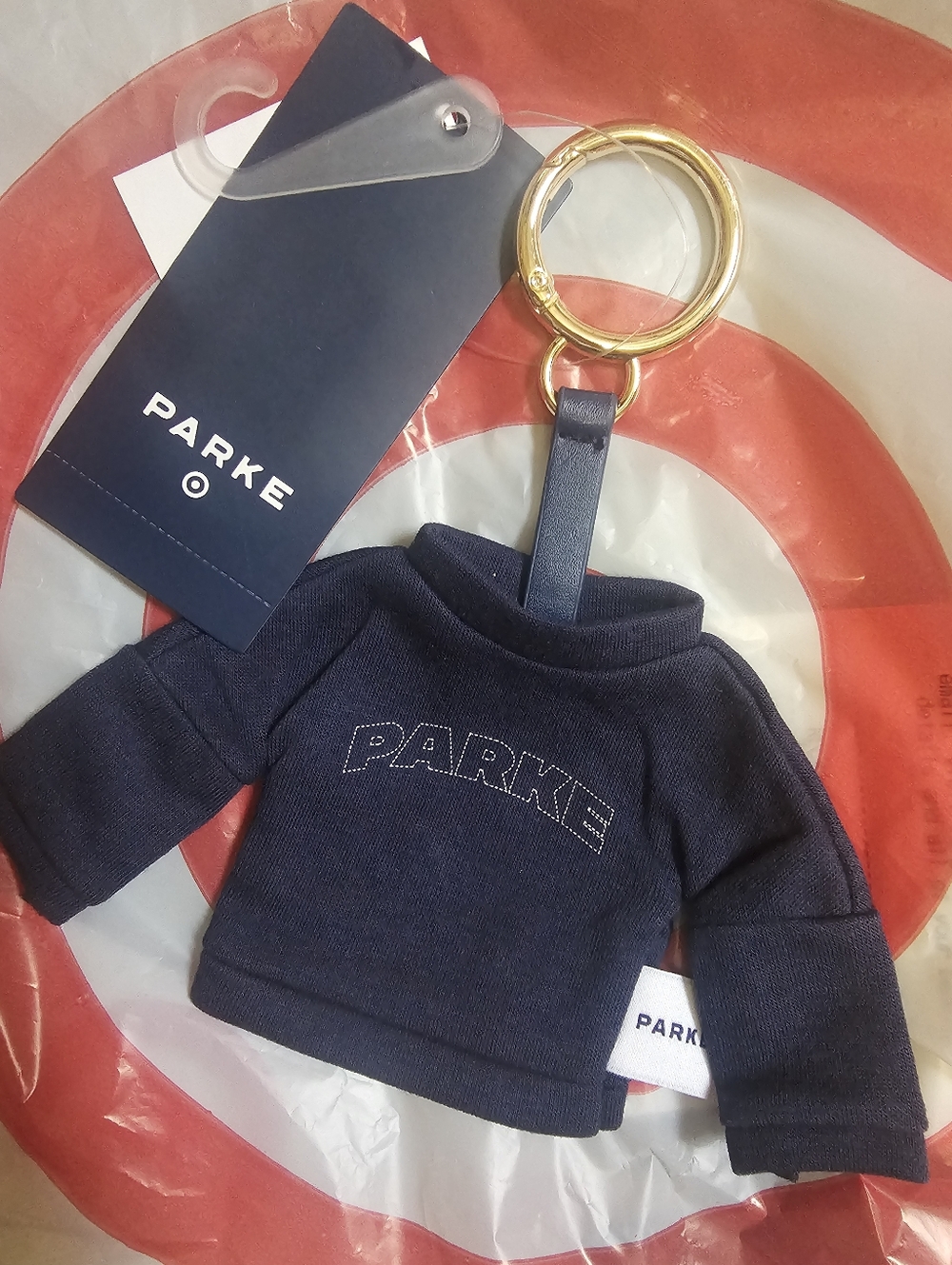 Mockneck Sweatshirt Keychain - Parke x Target Navy Blue Nwt